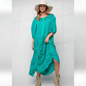 New Easel Button Down Maxi Dress